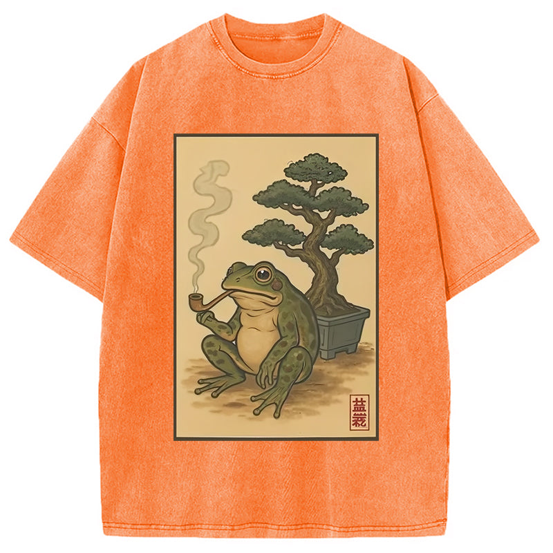bbb Japanese Frog & Bonsai Washed T-Shirt