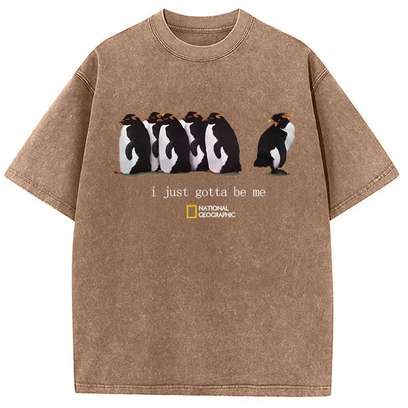 bbb I Just Gotta Be Me Penguins Washed T-Shirt