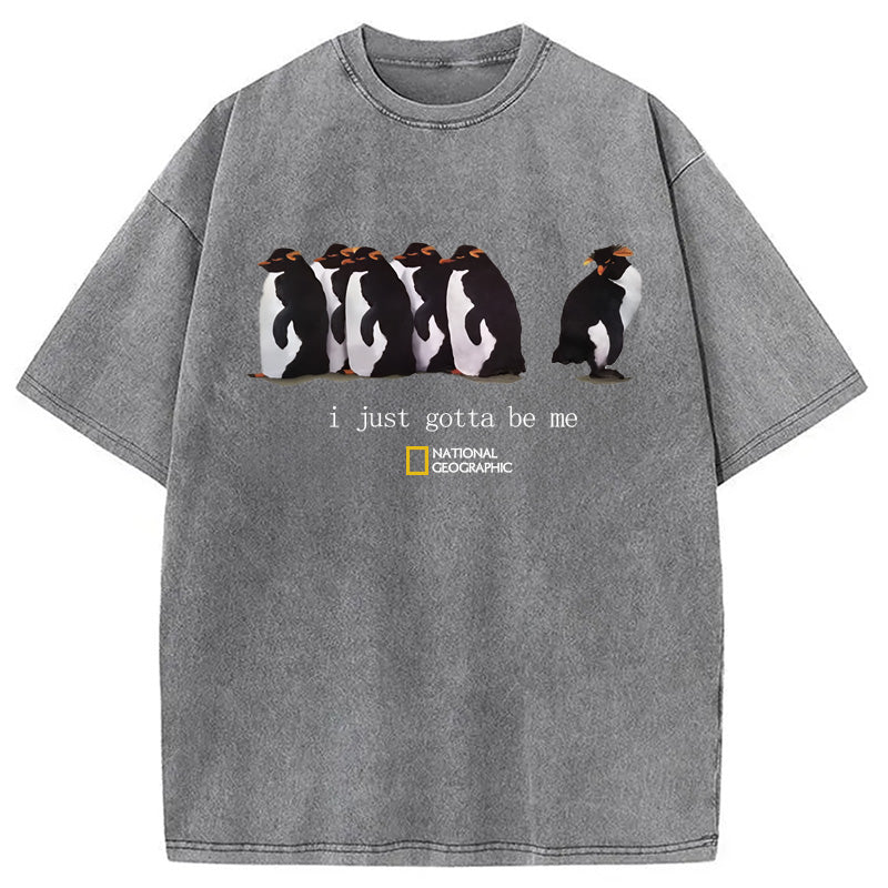 bbb I Just Gotta Be Me Penguins Washed T-Shirt
