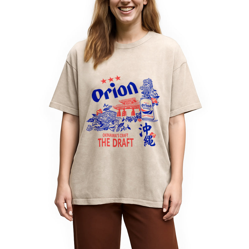 bbb Orion Beer With Okinawa Washed T-Shirt