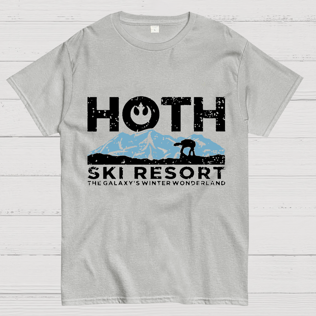 Hoth Ski Resort Casual Space Wars y T-Shirt