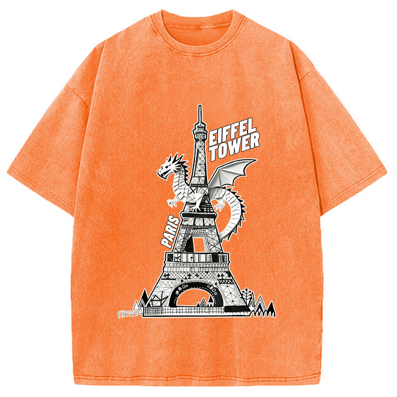 bbb Dragon Eiffel Tower Washed T-Shirt
