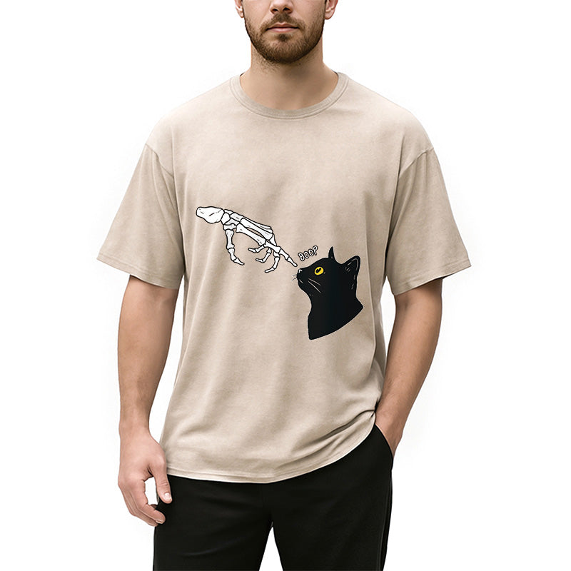 bbb Cat Spooky Boop Washed T-Shirt