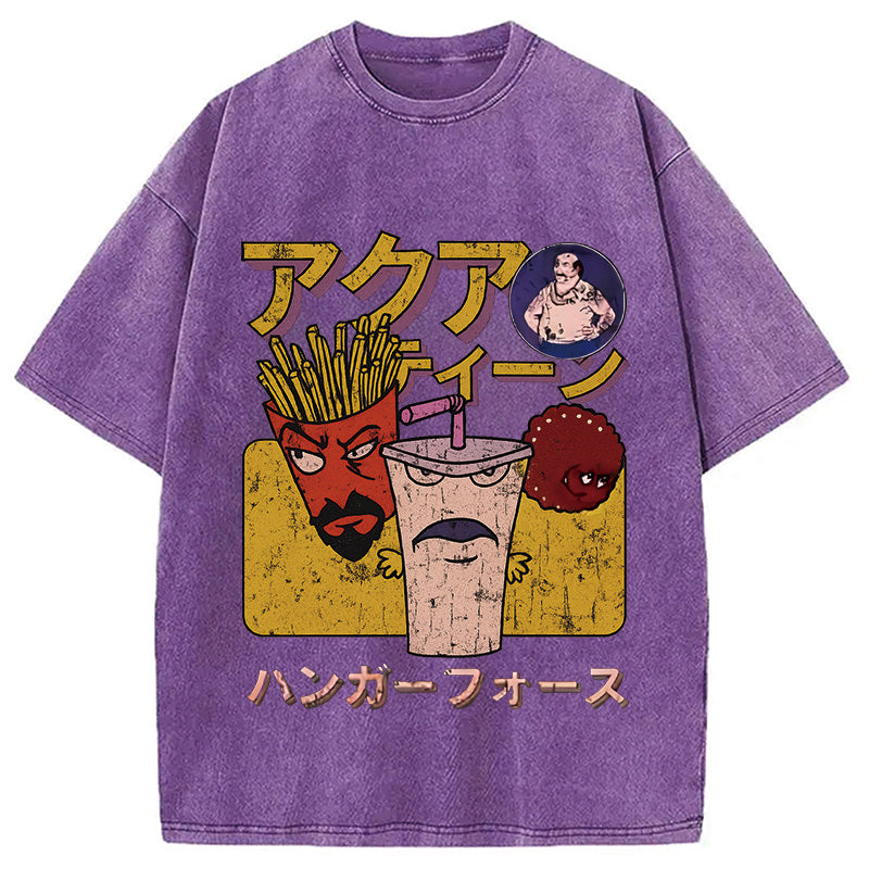 bbb Aqua Teen Hunger Force Japanese Retro Washed T-Shirt