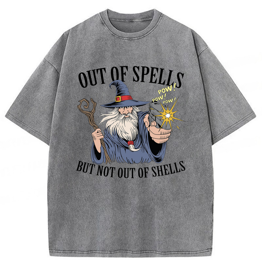 bbb Out Of Spells But Not Out Of Shells Washed T-shirt