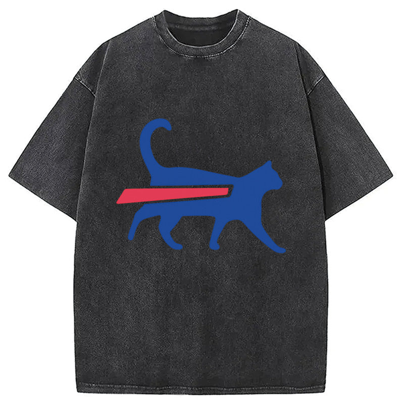 bbb Cat-Bills is Buffalo Bills Funny Meme Washed T-Shirt