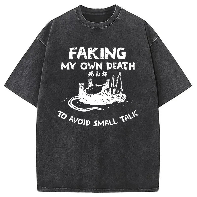bbb Faking My Own Death Washed T-Shirt