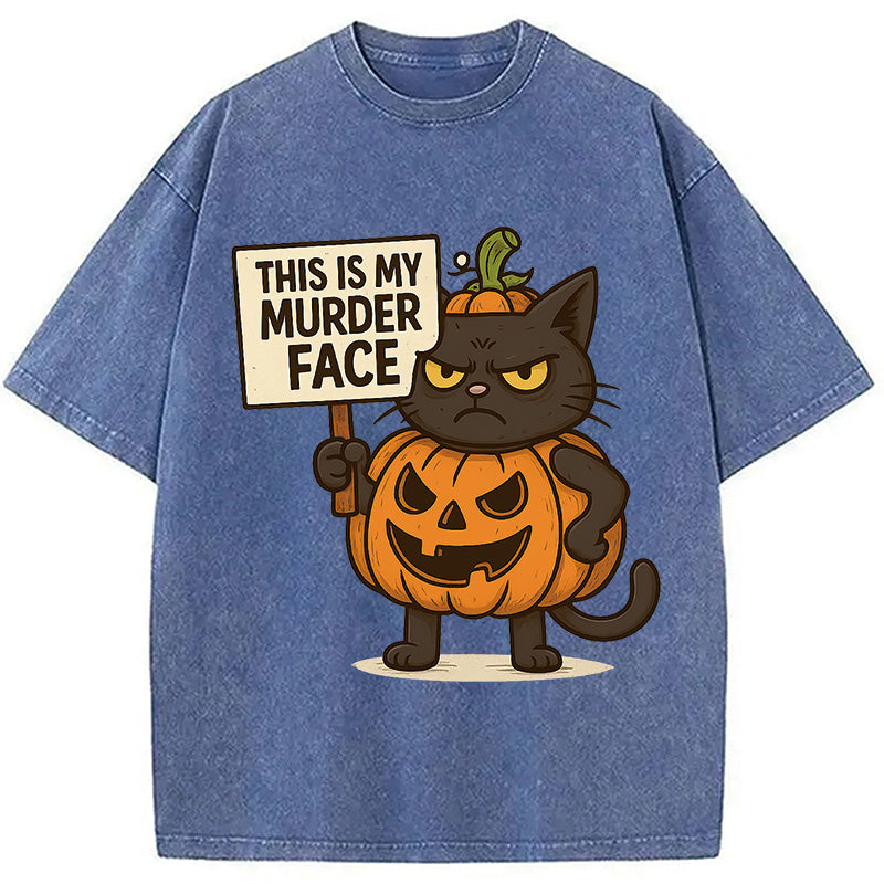 bbb This Is My Murder Face Washed T-Shirt