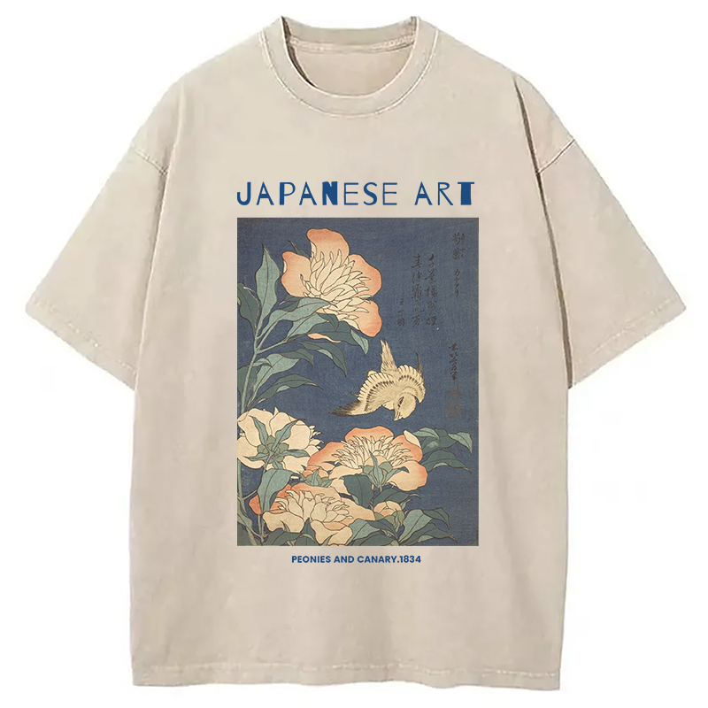 bbb Peonies and Cherry Washed T-Shirt