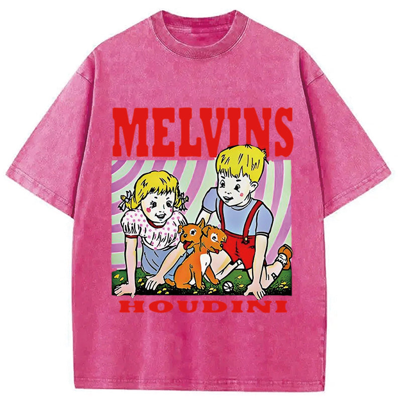 bbb Melvins Houdini Metal Rock Band Washed T-Shirt