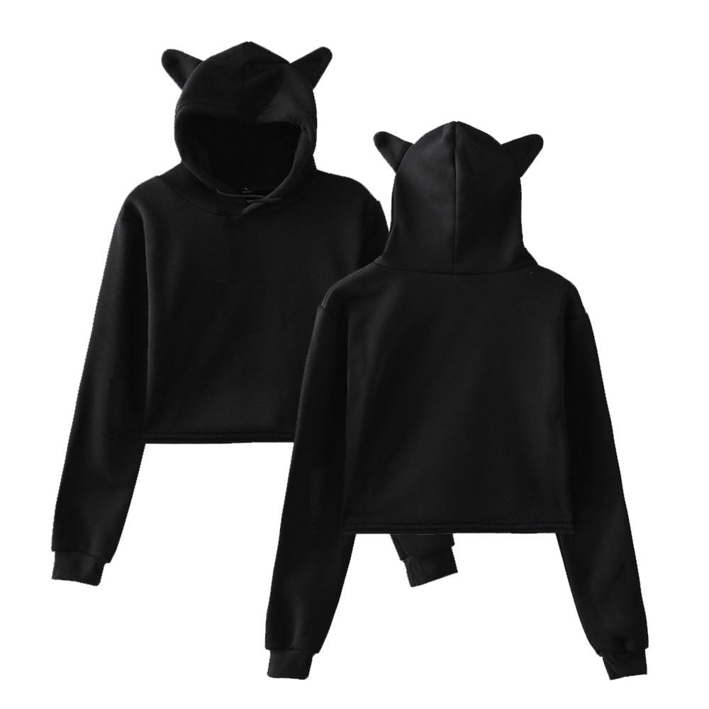 Soft Women's Cropped Hoodie - Boxy Relaxed Cut, Cotton