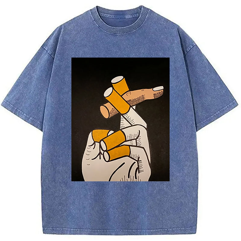 bbb Finger Cigarette Washed T-Shirt