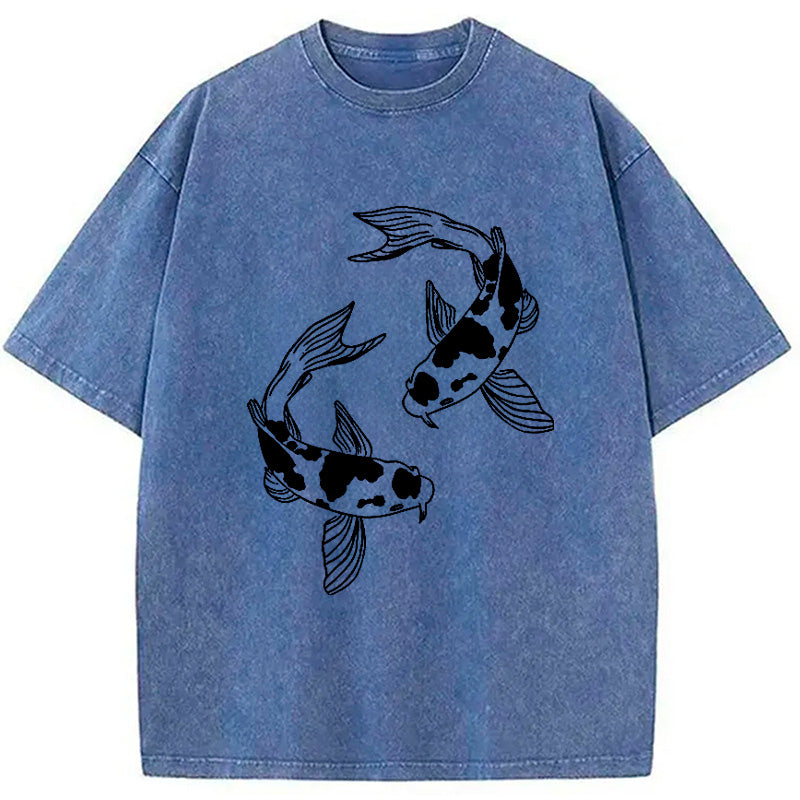 bbb Two Beautiful Koi Washed T-Shirt