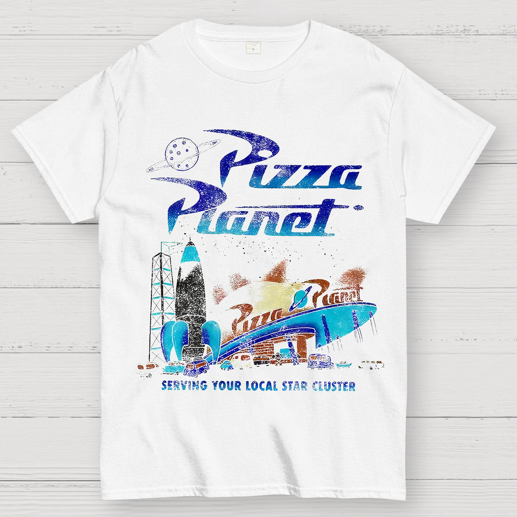 Retro Toy Story Pizza Planet Serving Your Local Star  T-Shirt