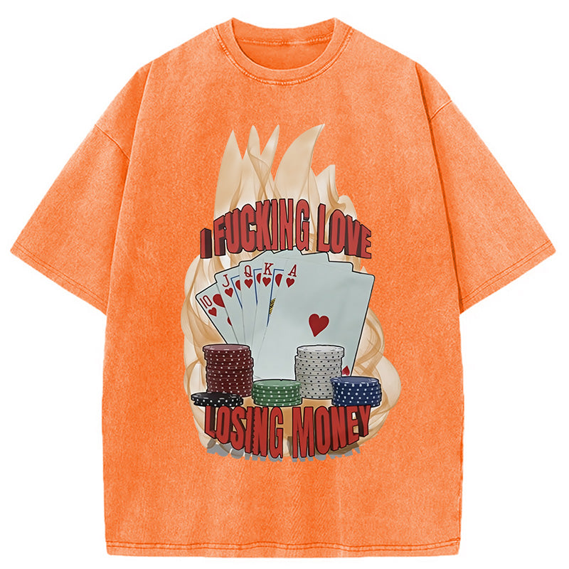 bbb I Love Losing Money Washed T-Shirt