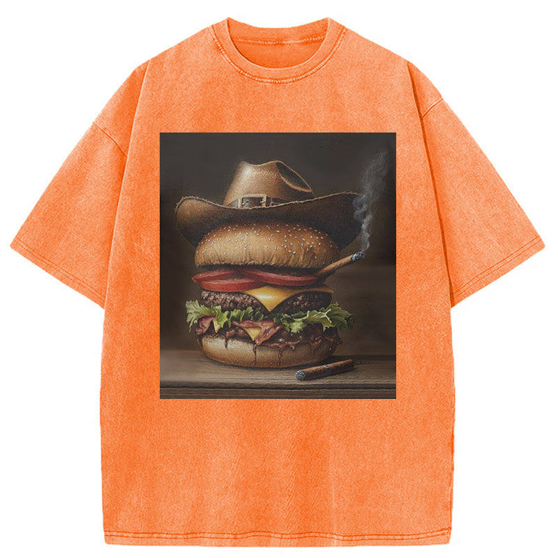 bbb Funny Hamburger Meme Washed T-Shirt