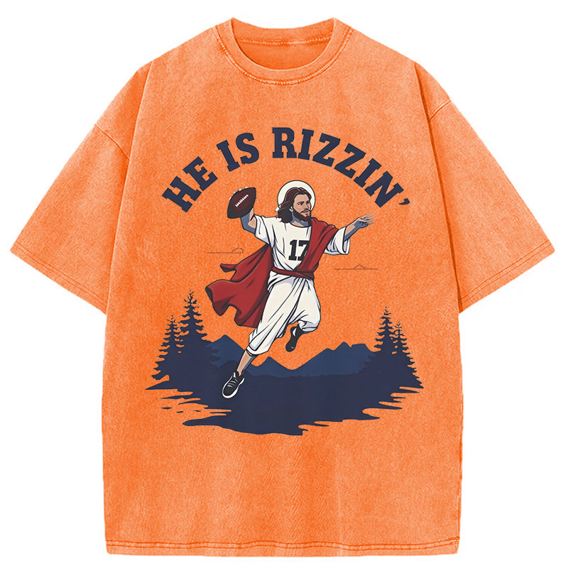 bbb He Is Rizzin' Washed T-Shirt