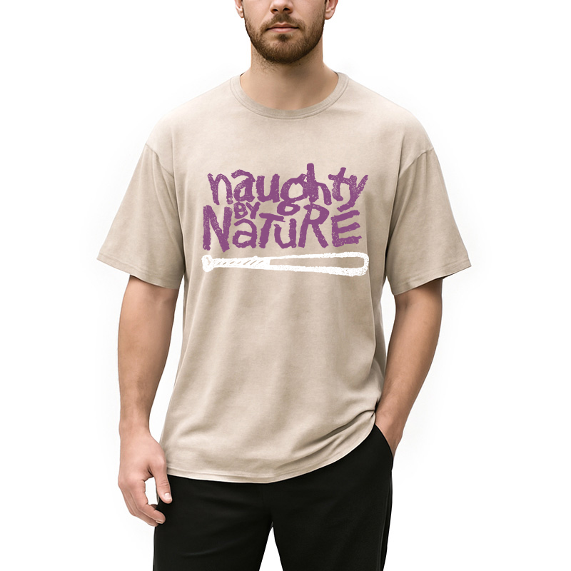 bbb Logo Naughty By Nature Hiphop Washed T-Shirt