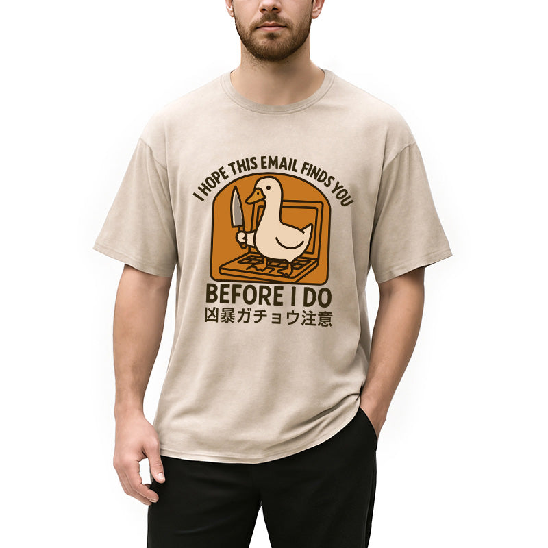 bbb Goose With A Knife Washed T-Shirt