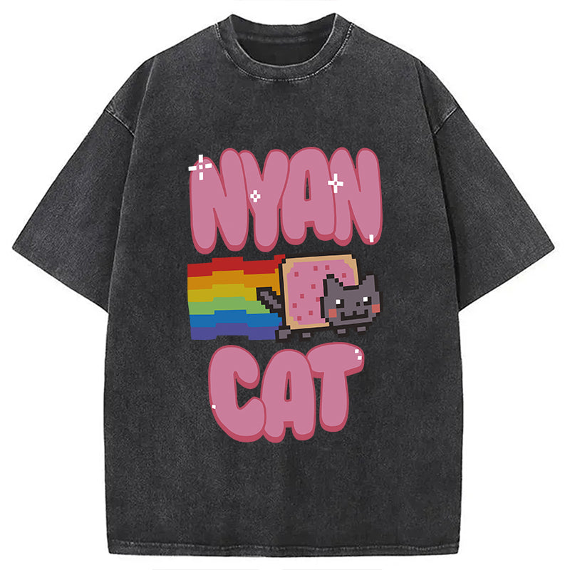 bbb Nyan Cat Pride Washed T-Shirt