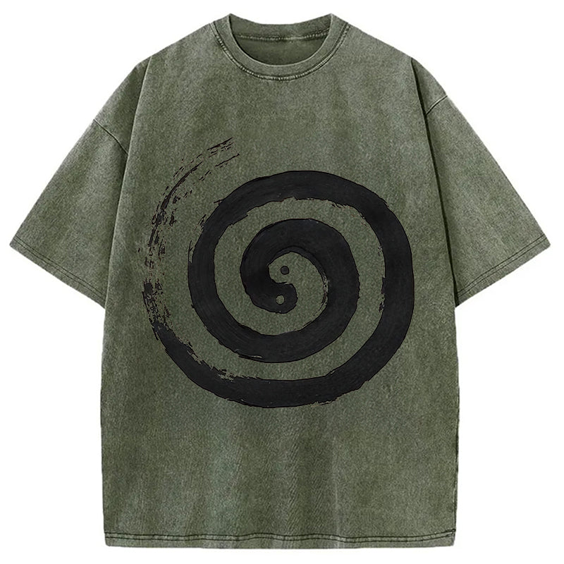 bbb The Tai Chi Yin Yang Cycle of Life Washed T-Shirt