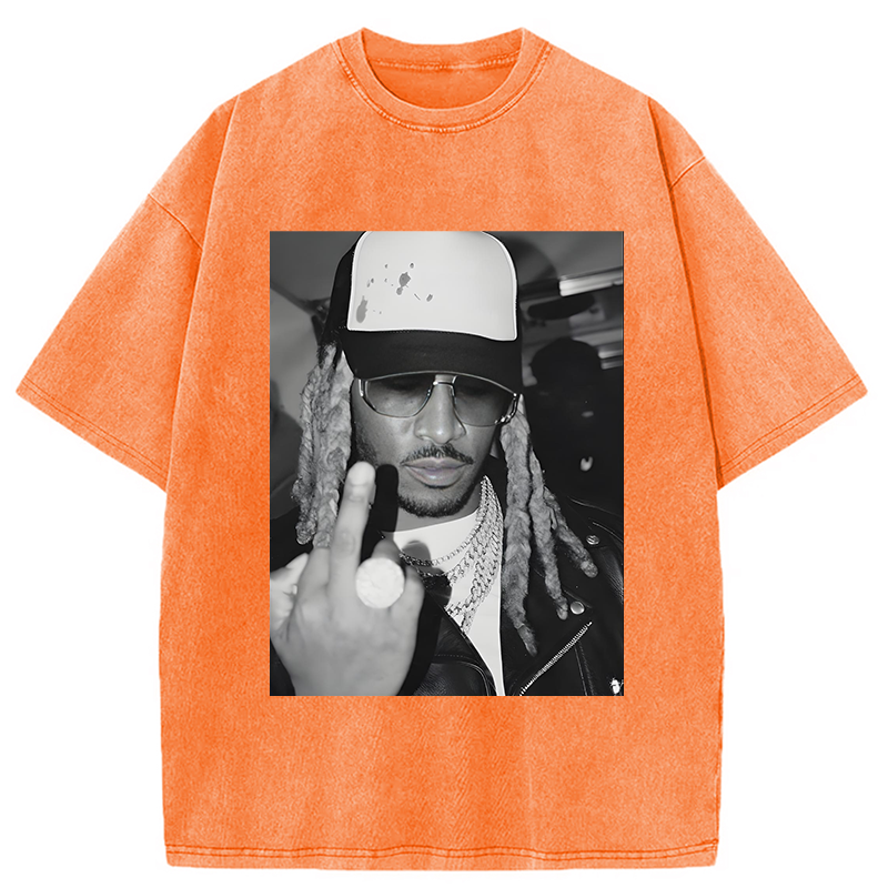 bbb Retro Future Hiphop Rapper Washed T-Shirt