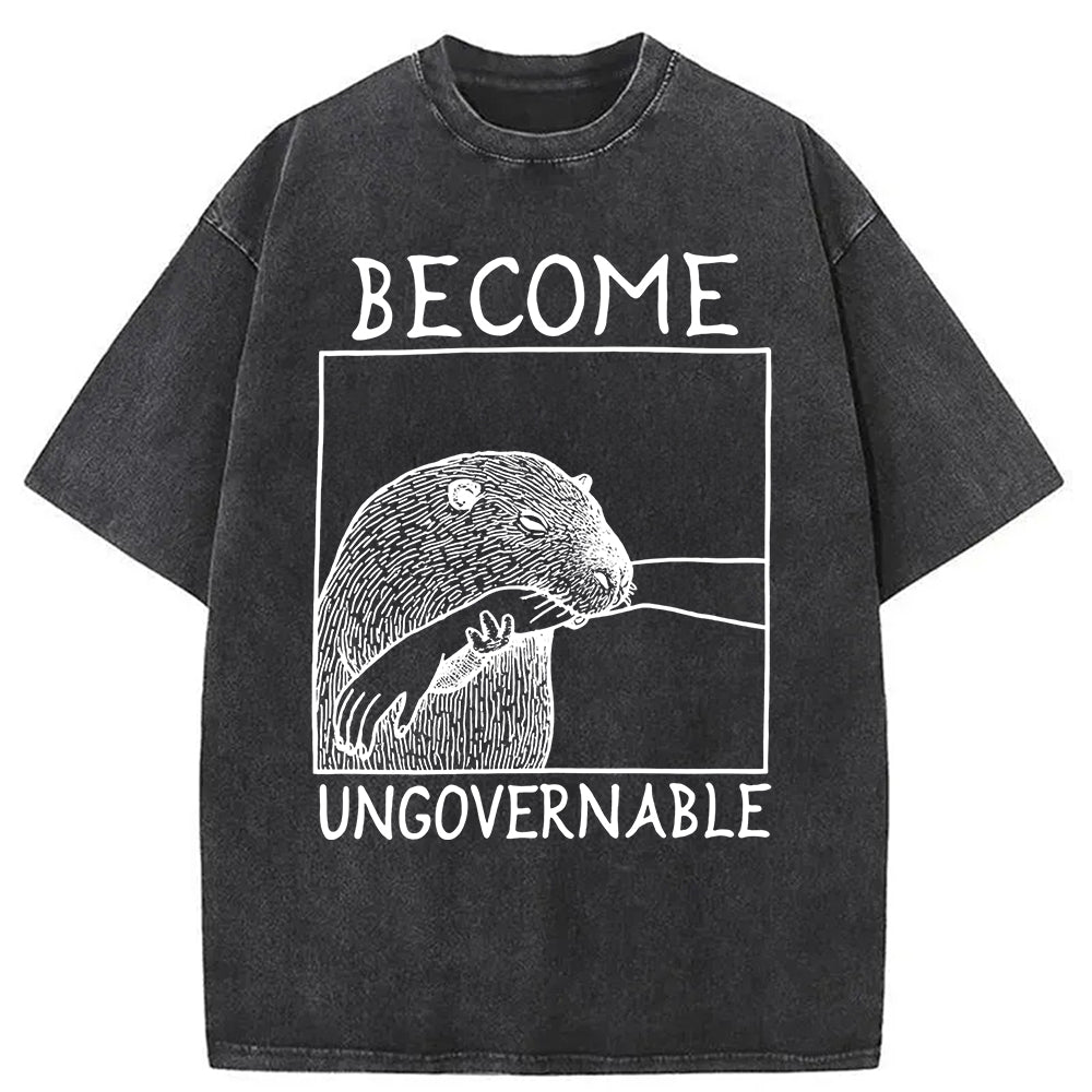 bbb Become Ungovernable Capybara Bites People Washed T-Shirt
