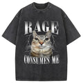 bbb Rage Consumes Me Funny Cat Washed T-Shirt