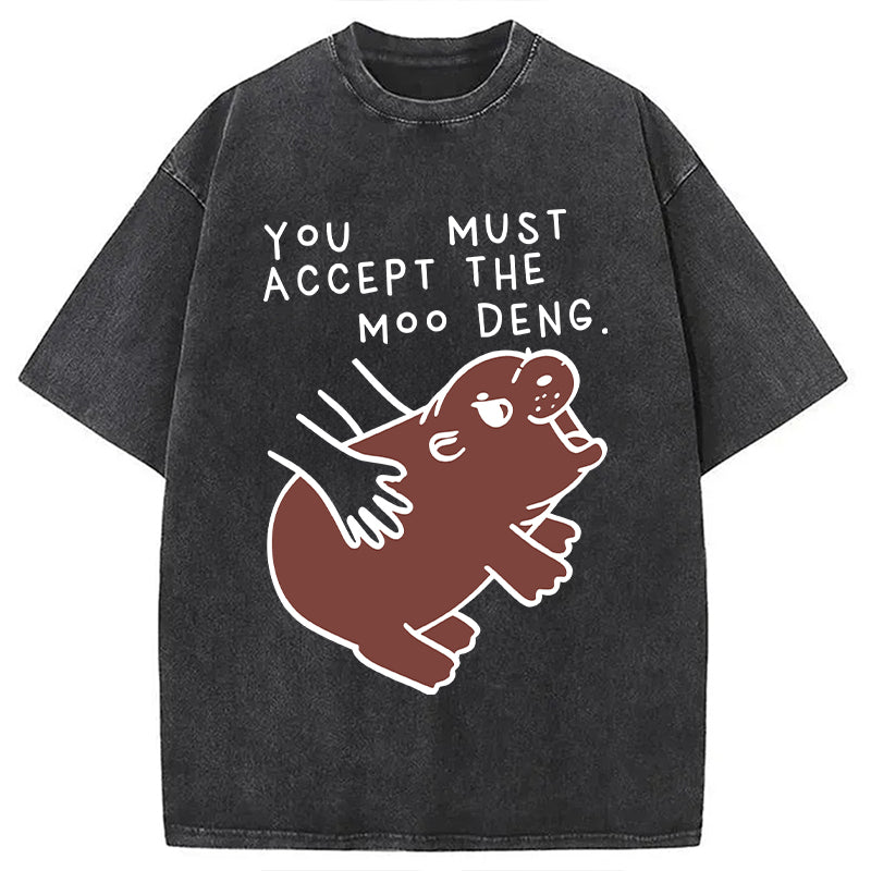 bbb Give You Moo Deng Washed T-Shirt