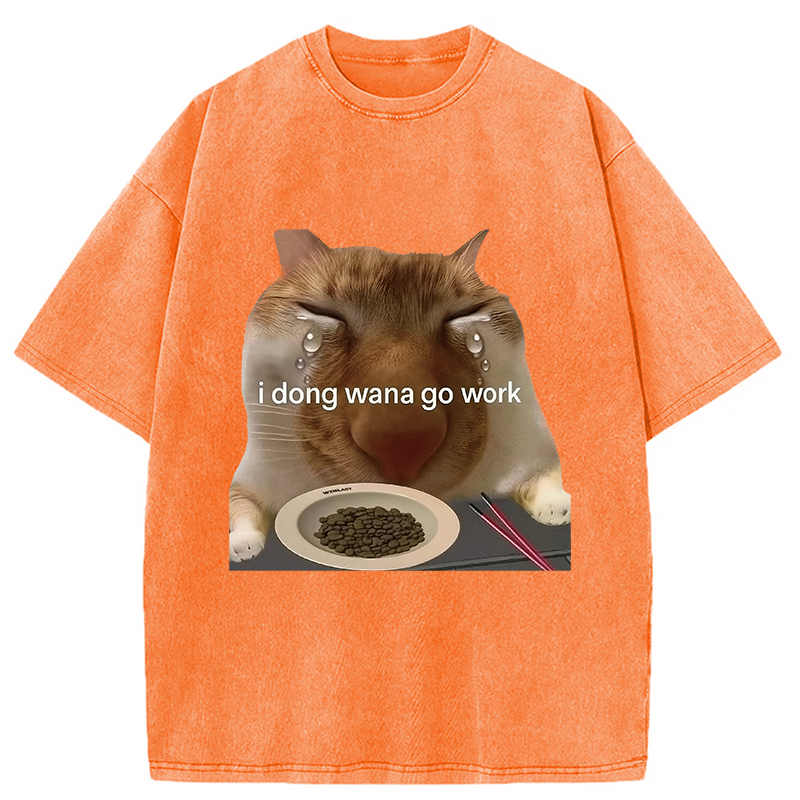 bbb I Dong Wana Go Work Washed T-Shirt