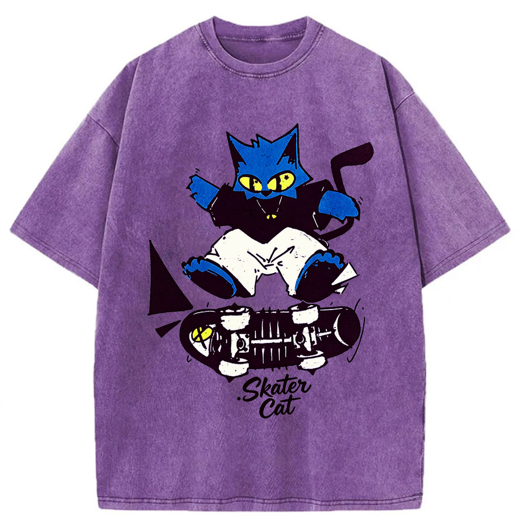 bbb Skater Cat Washed T-shirt