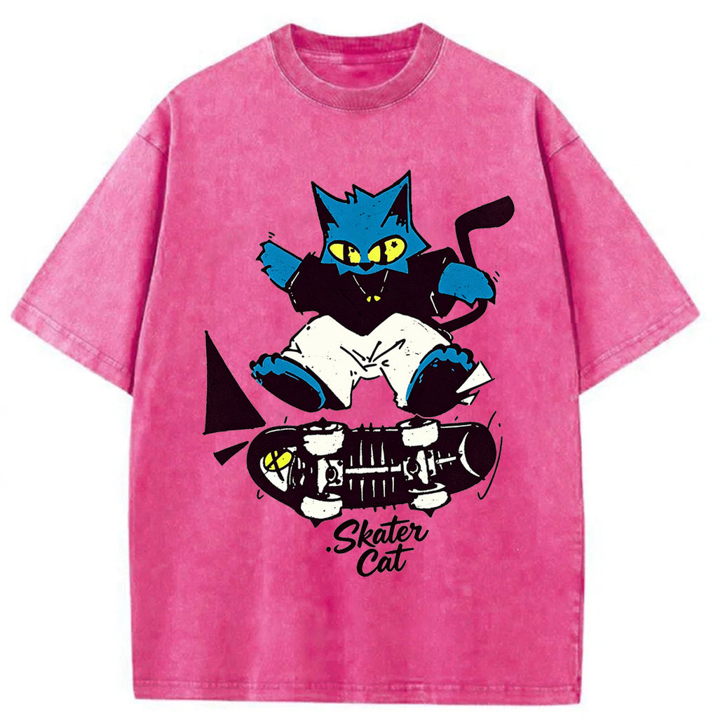 bbb Skater Cat Washed T-shirt