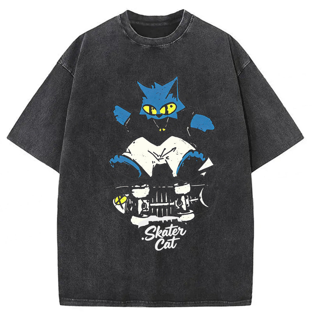 bbb Skater Cat Washed T-shirt