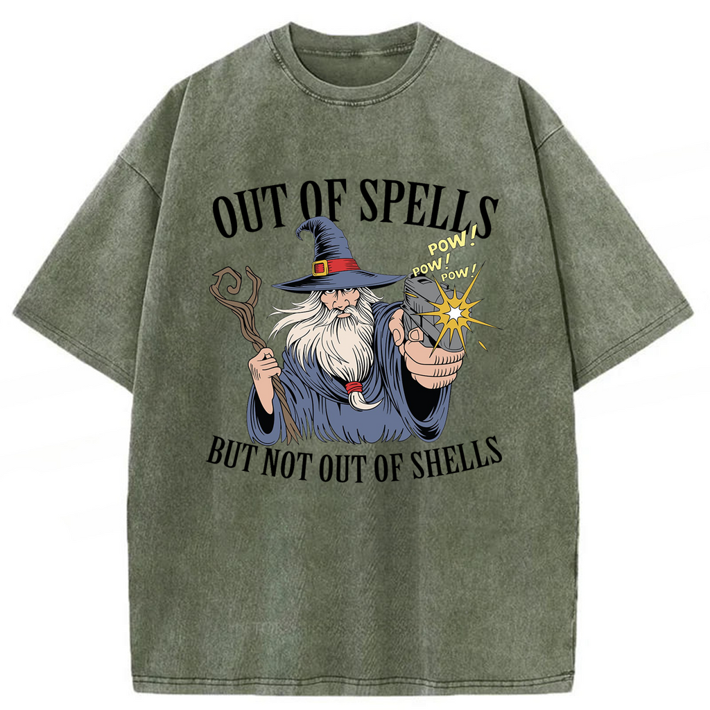 bbb Out Of Spells But Not Out Of Shells Washed T-shirt