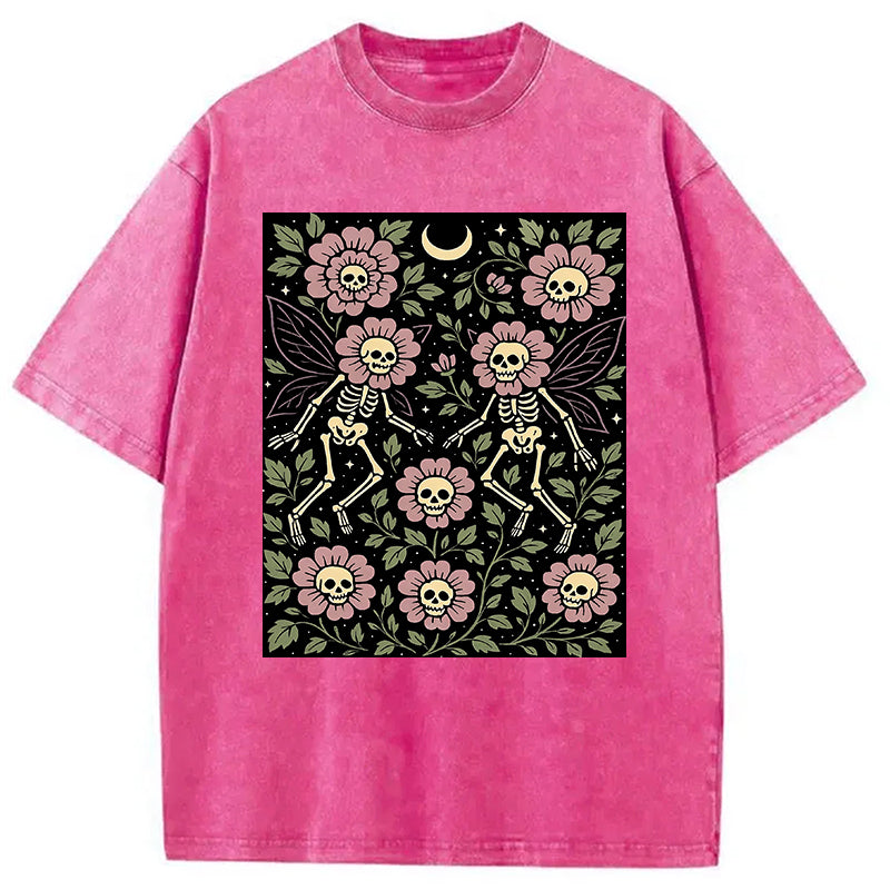 bbb Skeleton Fairy Grunge Washed T-Shirt