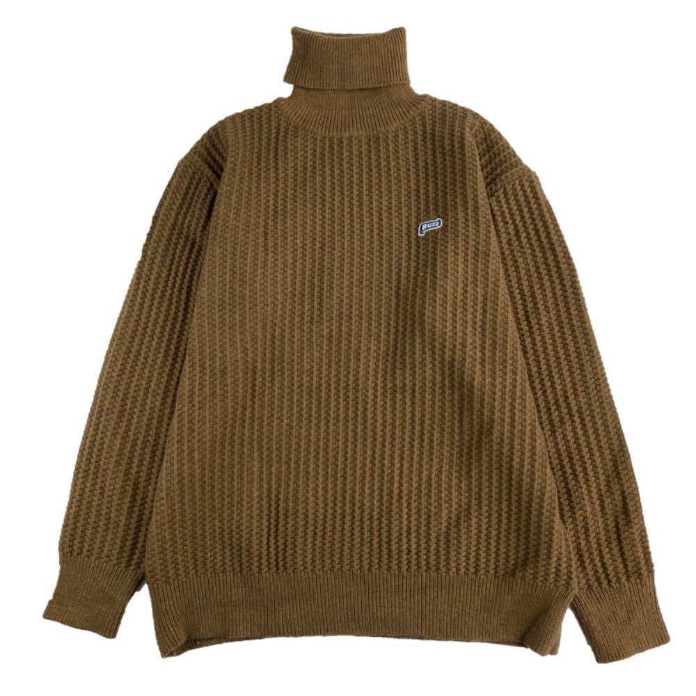 Oversized Unisex-Pullover – Rollkragen, Strick, zum Drunterziehen