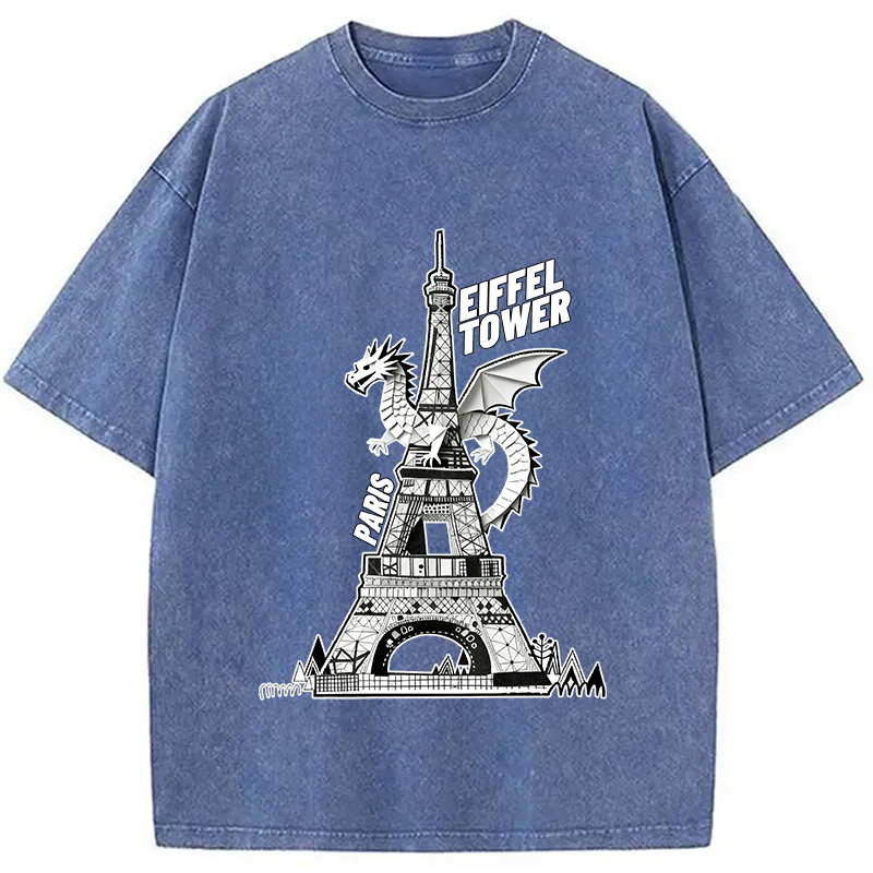 bbb Dragon Eiffel Tower Washed T-Shirt