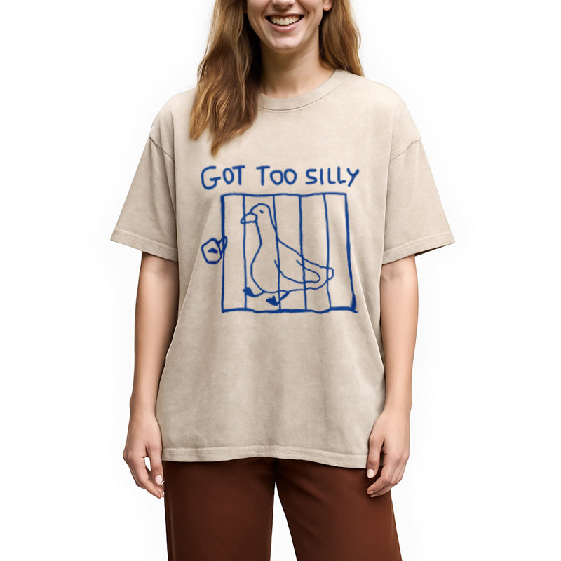 bbb Got Too Silly Meme Washed T-Shirt