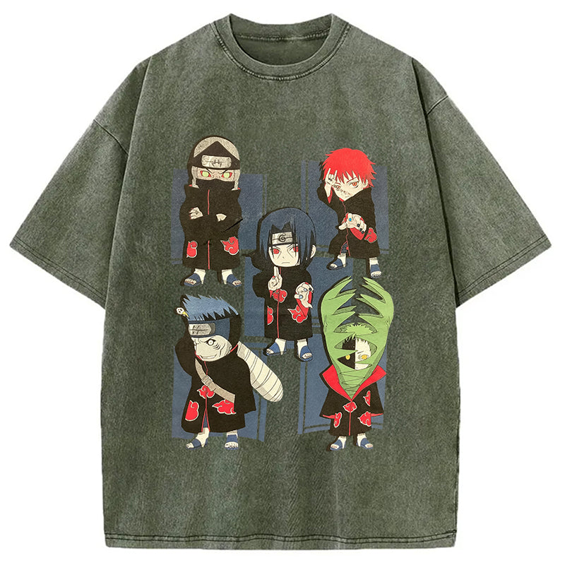 bbb Japanese Anime Chibi Washed T-Shirt