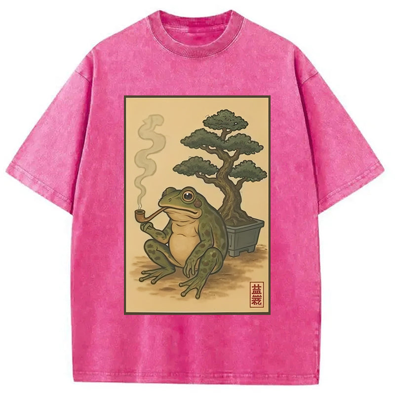 bbb Japanese Frog & Bonsai Washed T-Shirt
