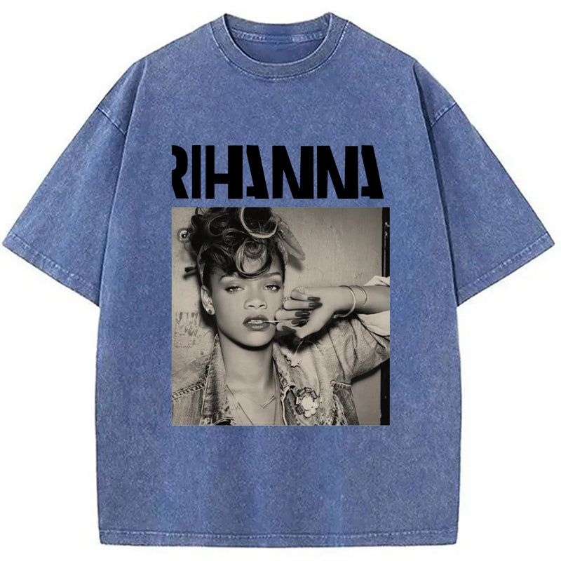 bbb Rihanna Badgal 90's Hip Hop Rap Washed T-Shirt