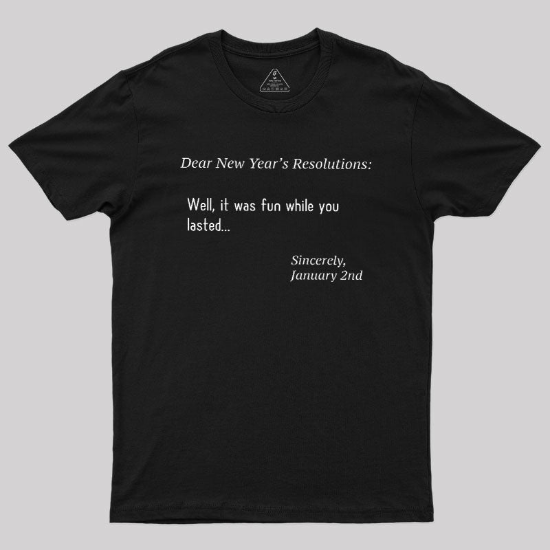Dear New Year Resolutions  T-Shirt