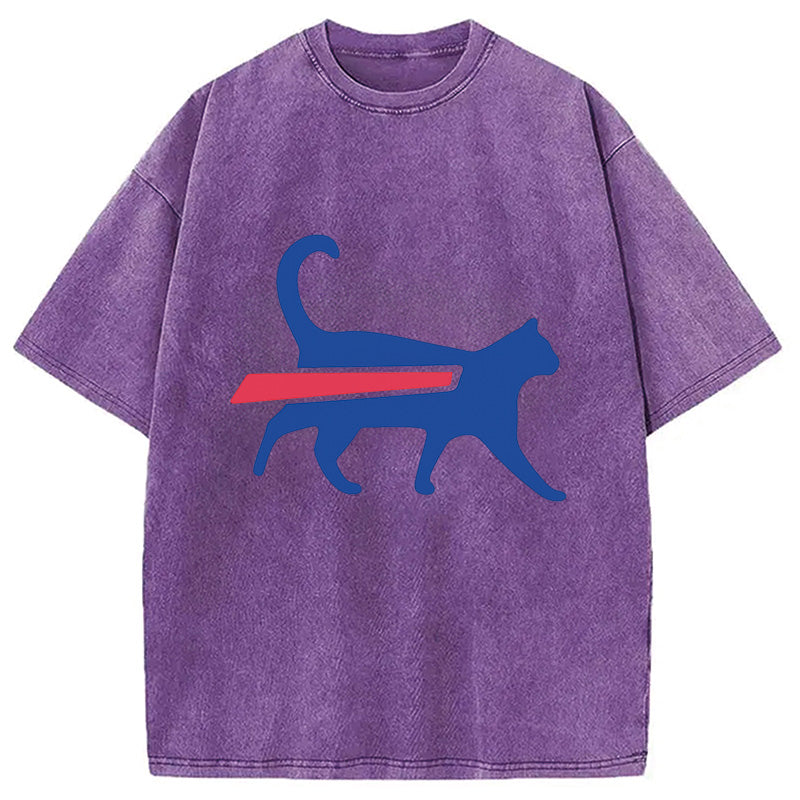 bbb Cat-Bills is Buffalo Bills Funny Meme Washed T-Shirt