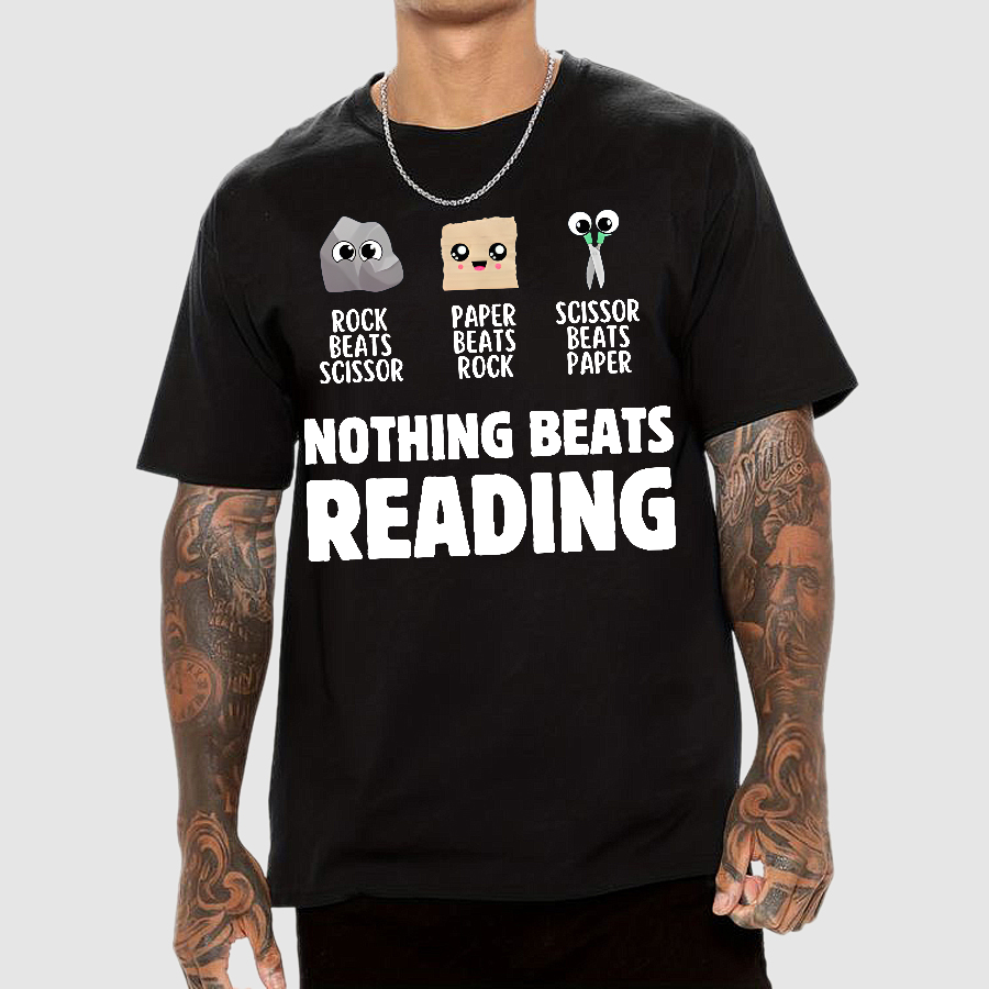 Nothing Beats Reading Librarian Book Bookworm  T-Shirt