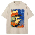 bbb Colorful Flowing Cats Washed T-Shirt