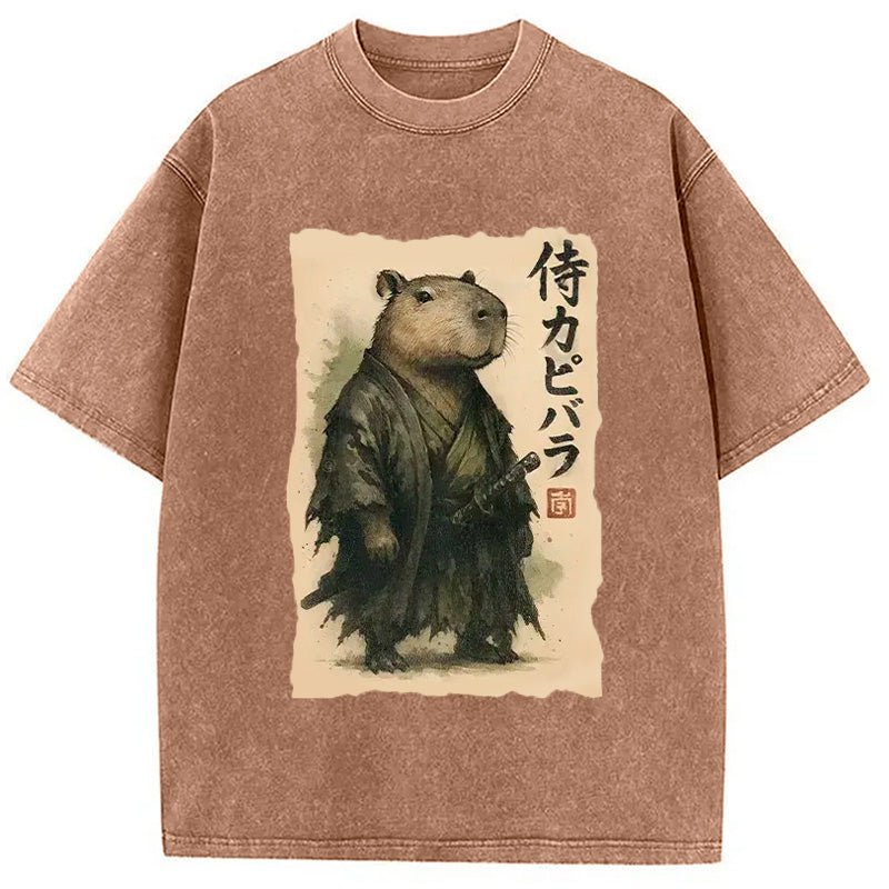 bbb Capybara Samurai Washed T-Shirt