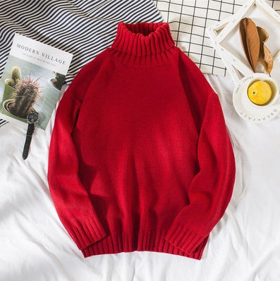 Warm Cozy Turtleneck Sweater - Oversized Wool For Winter