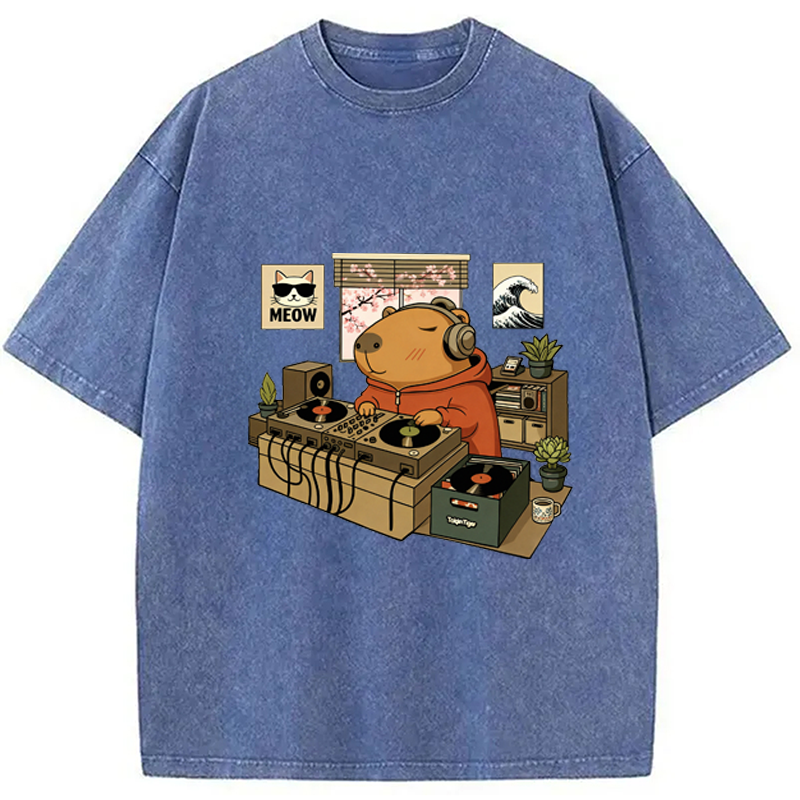 bbb Capybara DJ Washed T-Shirt