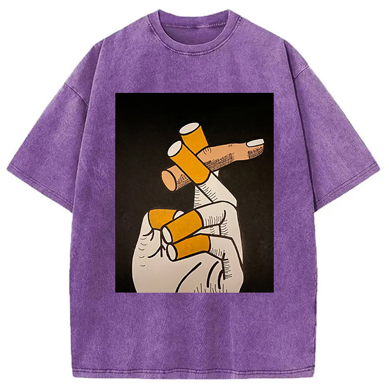 bbb Finger Cigarette Washed T-Shirt