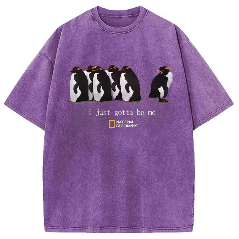 bbb I Just Gotta Be Me Penguins Washed T-Shirt